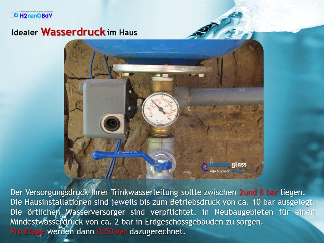 Wasserdruck Im Haus
 GO H2O Wasserkontrollservice für alle Haushalte und