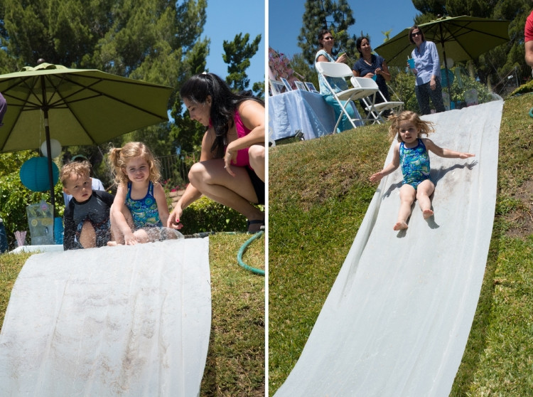 Wasserrutsche Garten
 Spielideen für Kleinkinder – Wasserrutsche im Garten