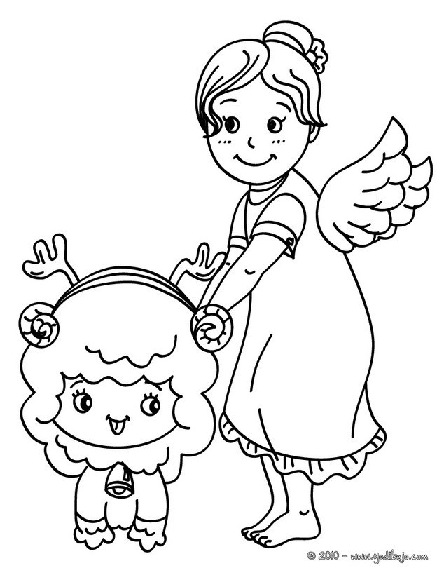 Weihnachtsengel Ausmalbilder
 Dibujos para colorear un angel de navidad es hellokids