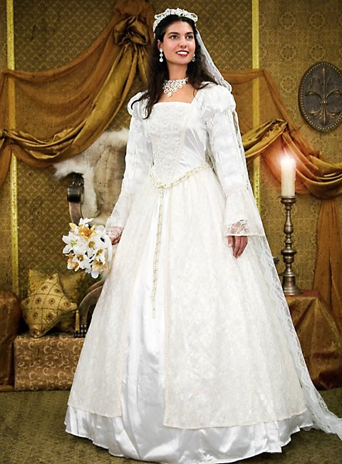 Wikinger Hochzeitskleid
 Brautkleid mit Spitze