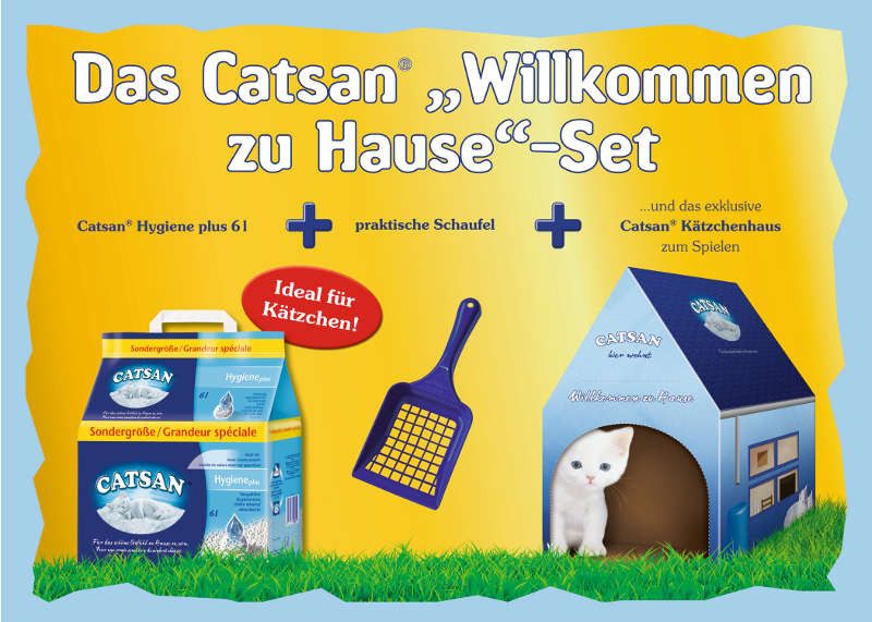 Willkommen Zu Hause
 Streu Schaufel und das erste eigene Häuschen Das Catsan