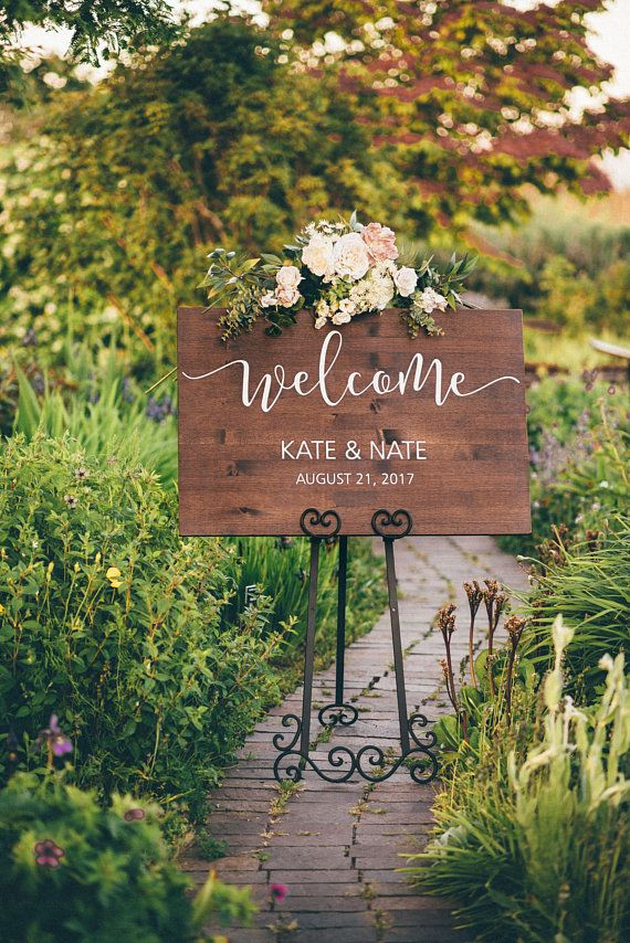 Willkommensschild Hochzeit
 Wedding Wel e Sign Wood Wedding Sign Rustic Wedding