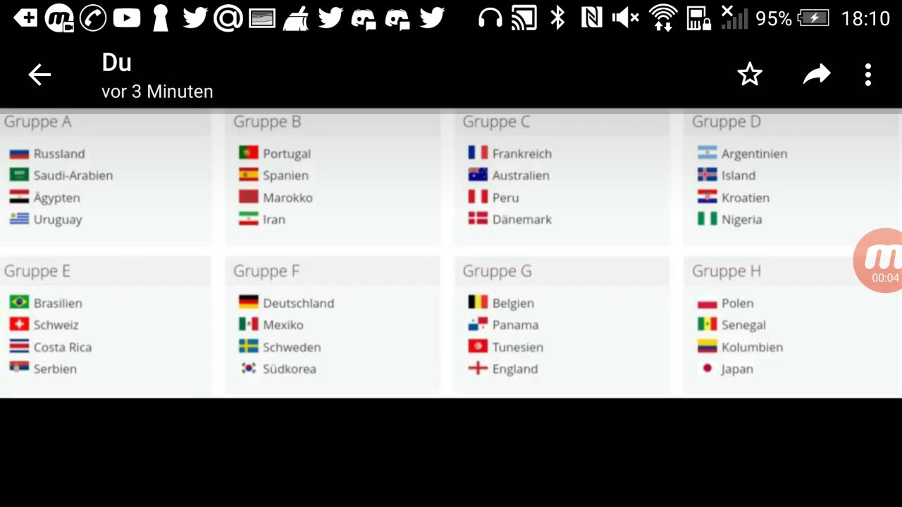 Wm 2018 Tabelle
 WM 2018 RUSSLAND Tabelle