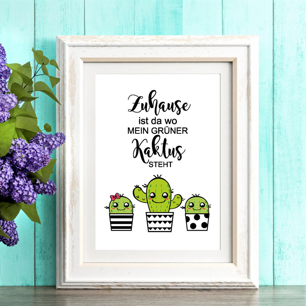 Wo Ist Mein Zuhause
 Print Illustration "Zu Hause ist " Wandtattoo Loft