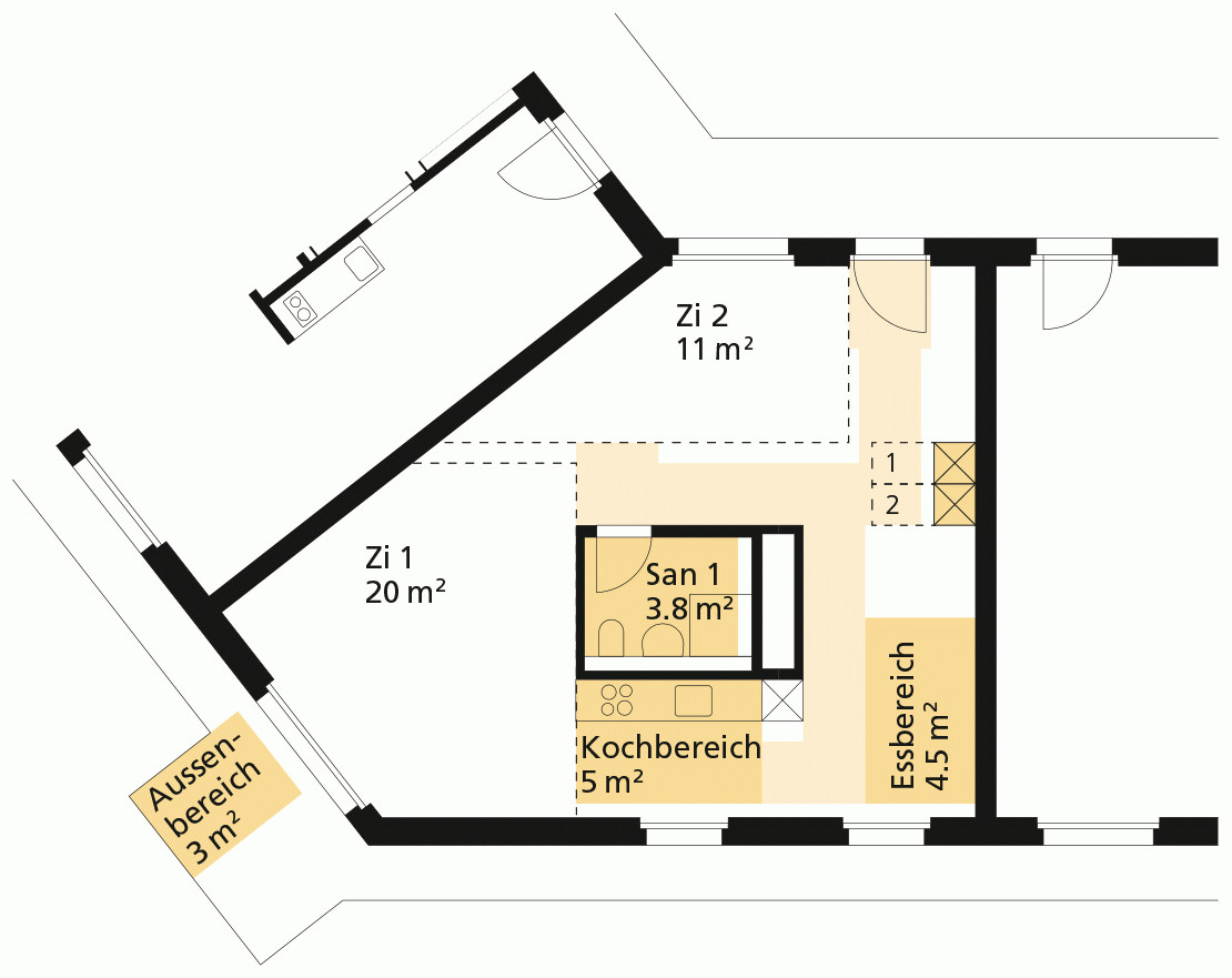 Wohnung Definition
 Grösse der Wohnung