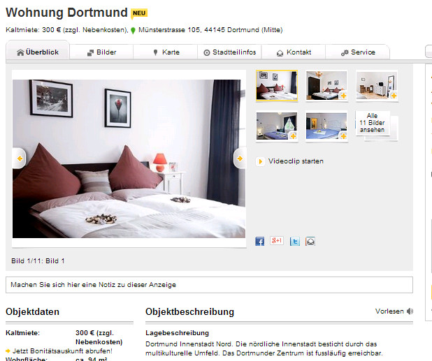 Wohnung Dortmund
 wohnungsbetrug martin freytag web alias
