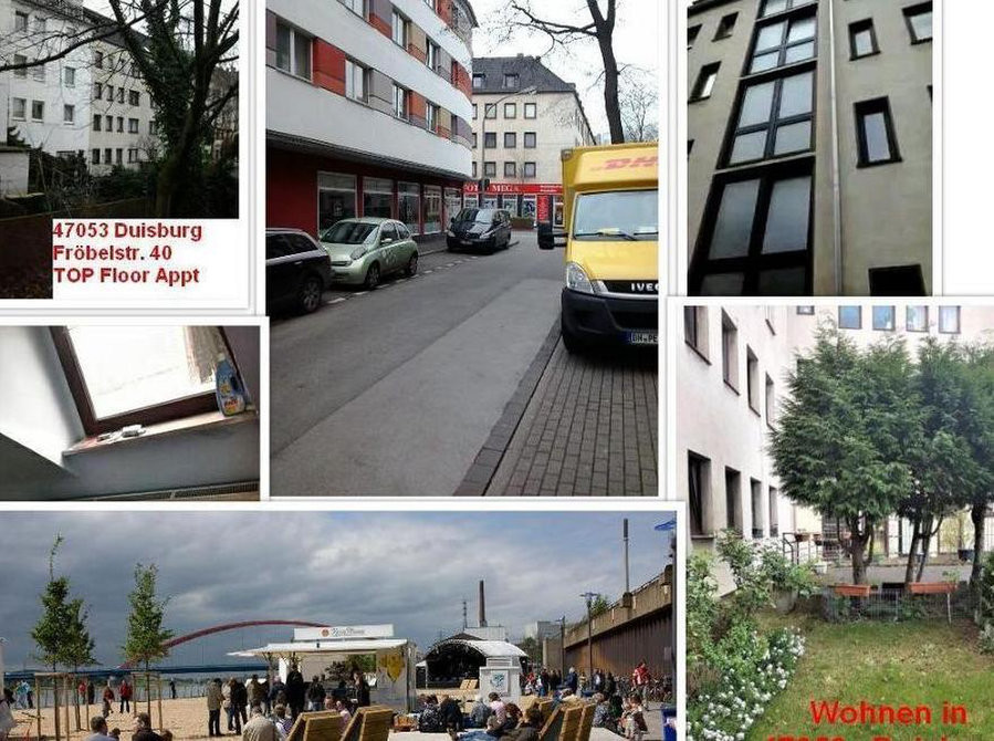 Wohnung Duisburg
 2 ZKB Wohnung Duisburg Rheinpark mit EBK For Rent