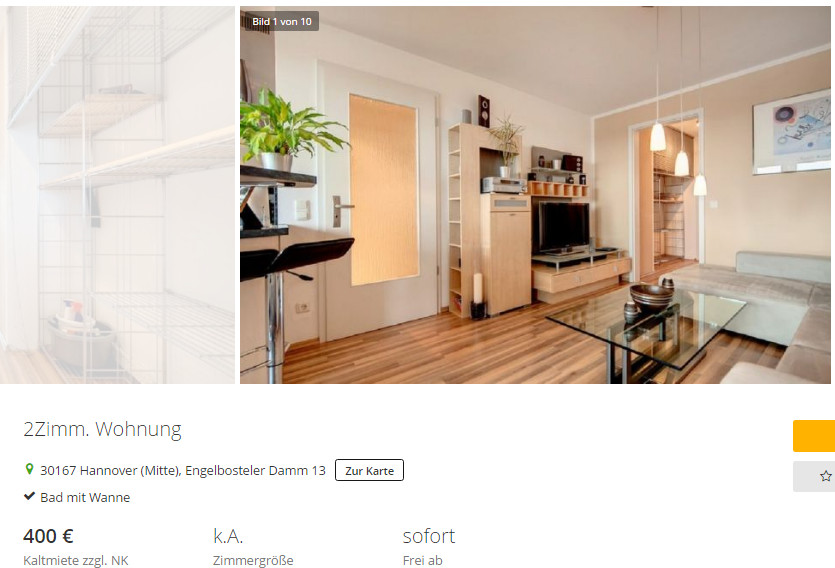 Wohnung Hannover
 wohnungsbetrug melamelalind111 web 2Zimm