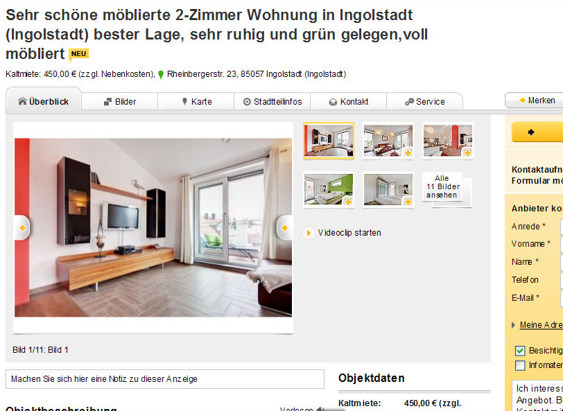 Wohnung Ingolstadt
 wohnungsbetrug r wiebeler mail