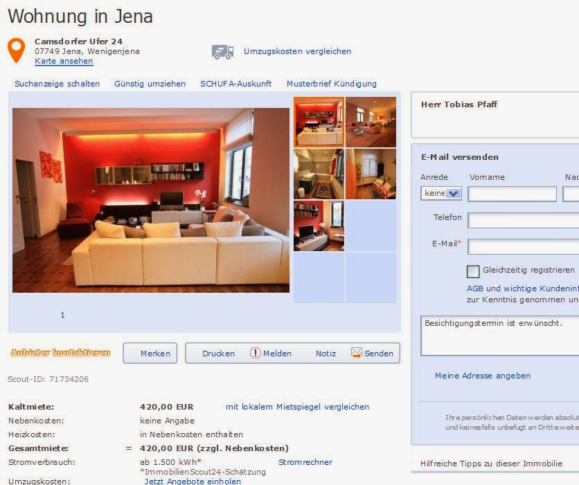 Wohnung Jena
 wohnungsbetrug tobiasaff hotmail