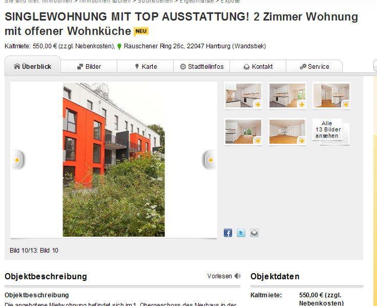 Wohnung Mieten Abensberg
 wohnungsbetrug 4 Juli 2012