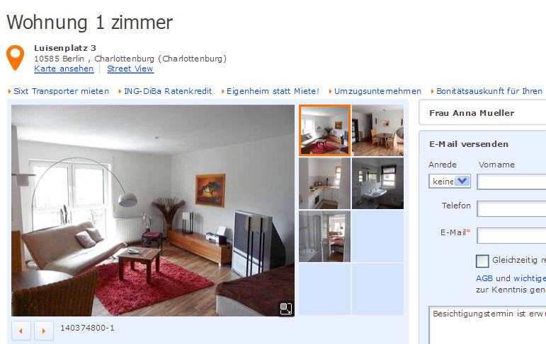 Wohnung Mieten Abensberg
 wohnungsbetrug marlt927d gmail