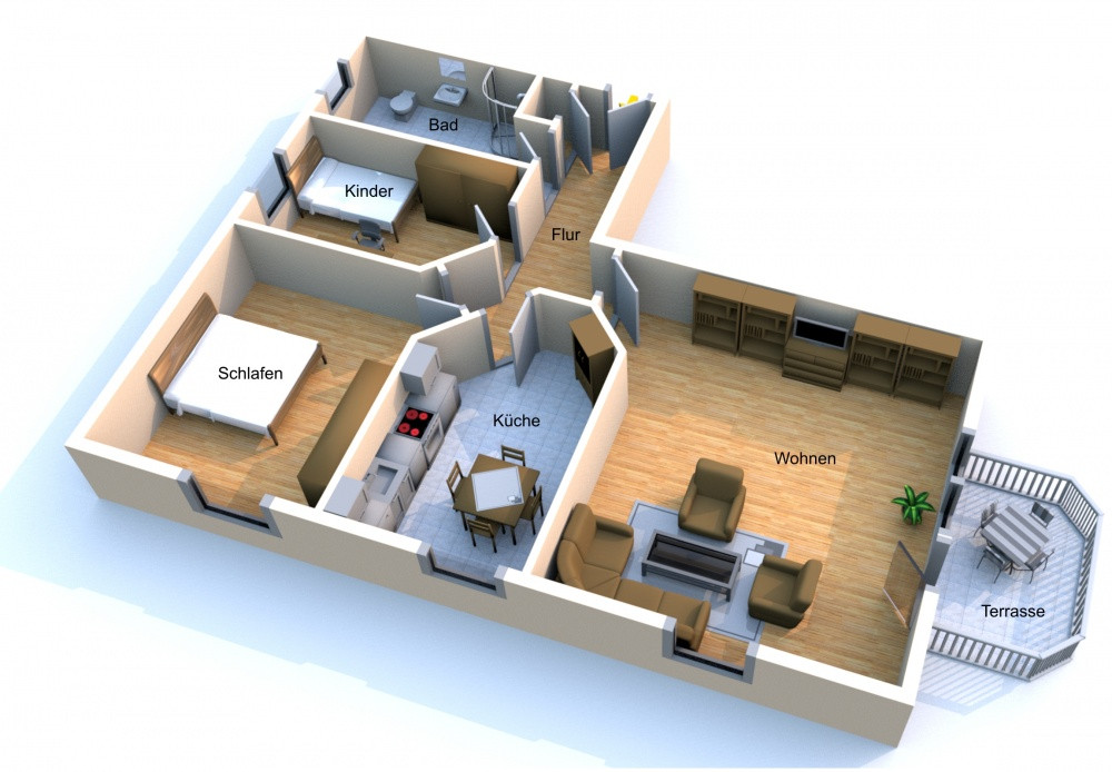 Wohnung Sittensen
 verkauft °°° Ebenerdig wohnen mit Terrasse zum Zentrum zur