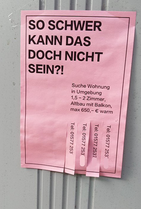 Wohnungs Suche
 Berlin Blog Lustige Sprüche und Zettel NOTES OF BERLIN