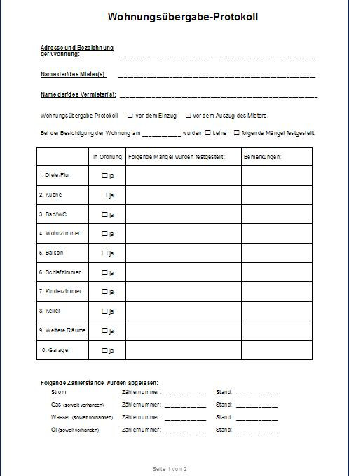 Wohnungsübergabeprotokoll Pdf
 Wohnungsübergabeprotokoll