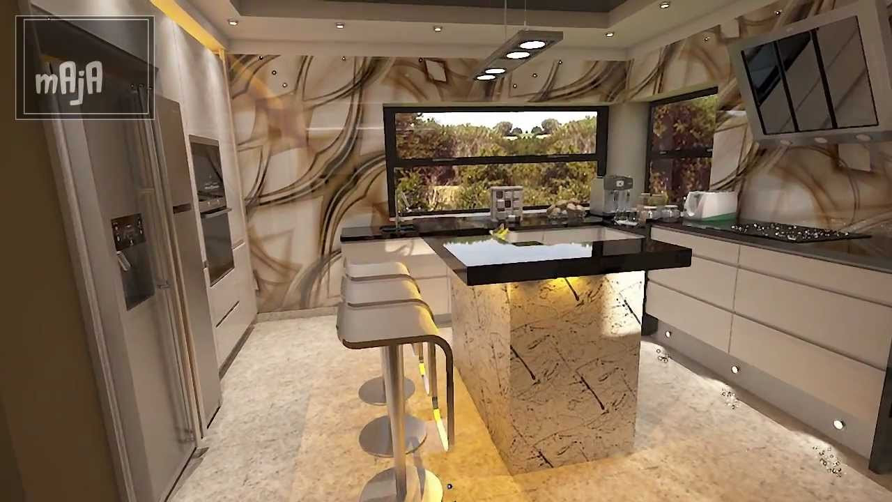 Wohnzimmer Design
 Design Wohnzimmer kombiniert mit Küche