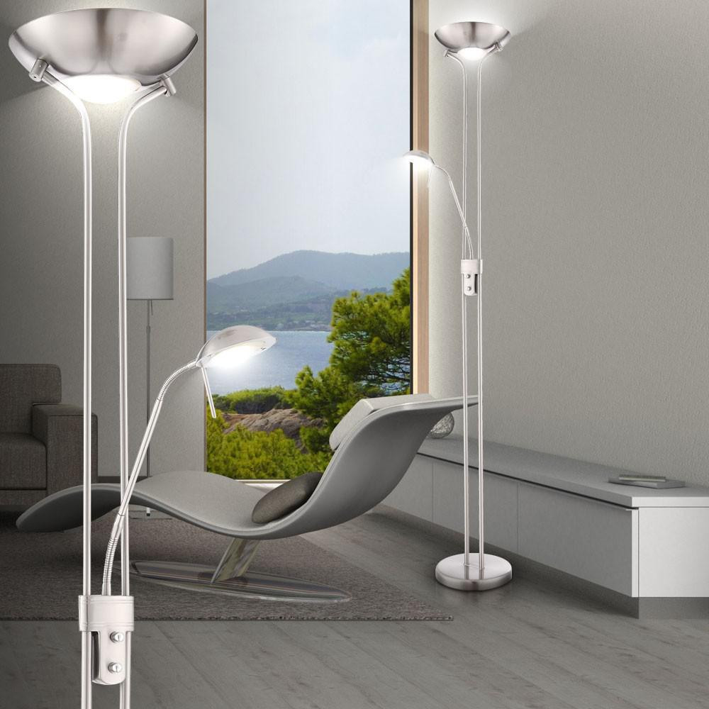 Wohnzimmer Stehlampe
 LED Deckenfluter Standleuchte Wohnzimmer Leselampe