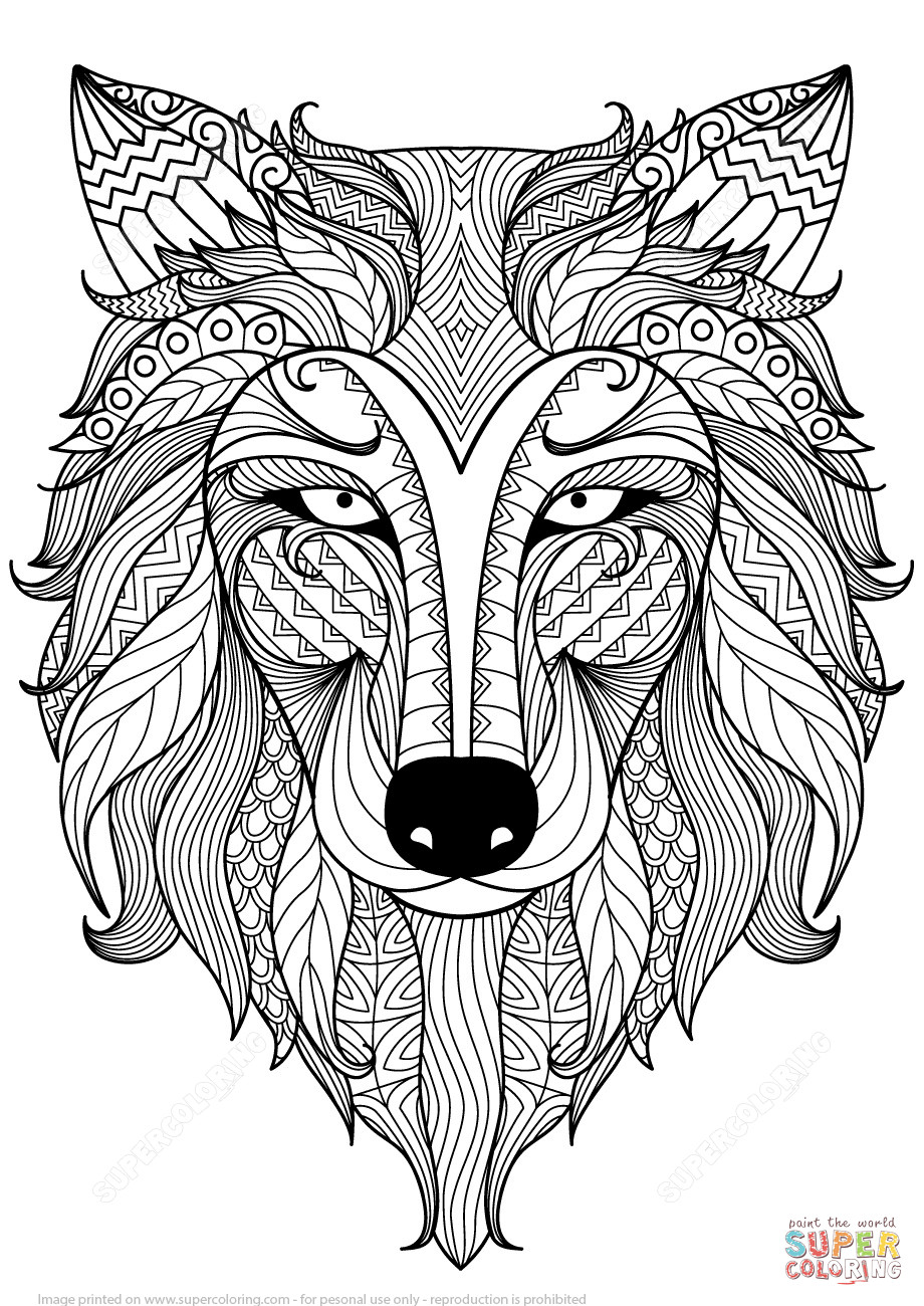 Wölfe Ausmalbilder
 Ausmalbild Wolf Zentangle
