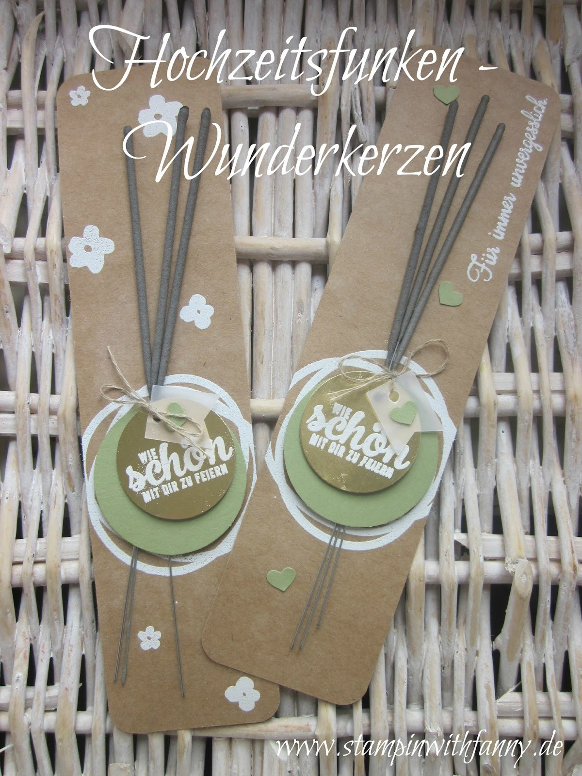 Wunderkerzen Hochzeit
 stampin with fanny Wunderkerzen Hochzeitsfunken