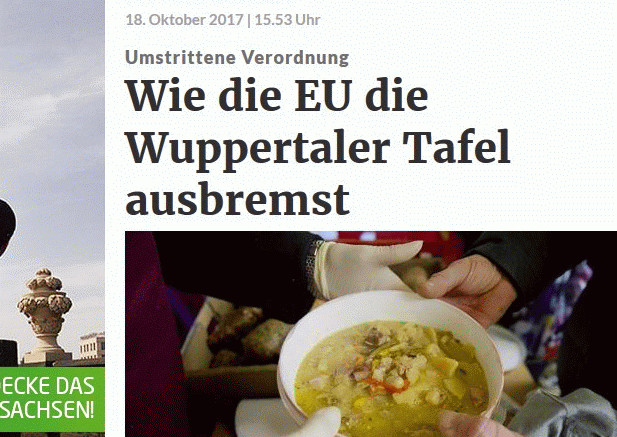 Wuppertaler Tafel
 Wuppertaler Tafel wird beschränkt beim warmen Essen EU