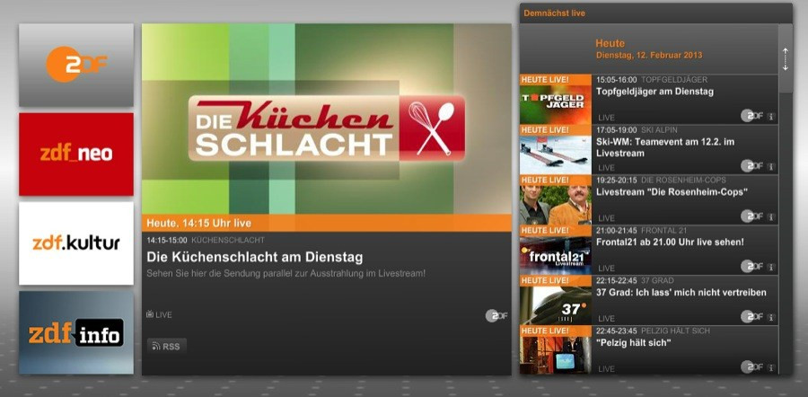 Zdf Live Hochzeit
 ZDF startet 24 Stunden Live Streaming