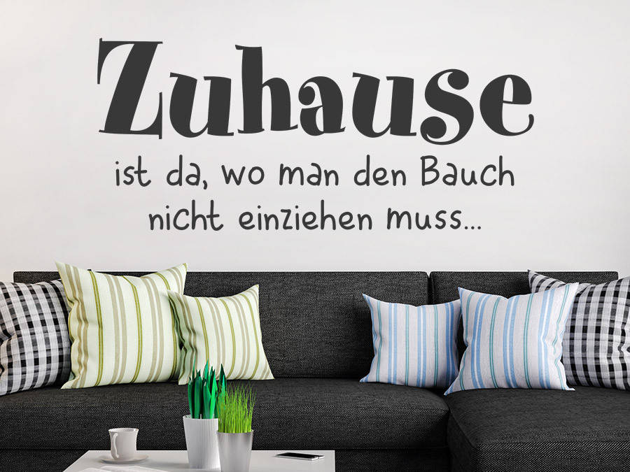 Zuhause Ist Da Wo
 Wandtattoo Zuhause ist da wo man den Bauch