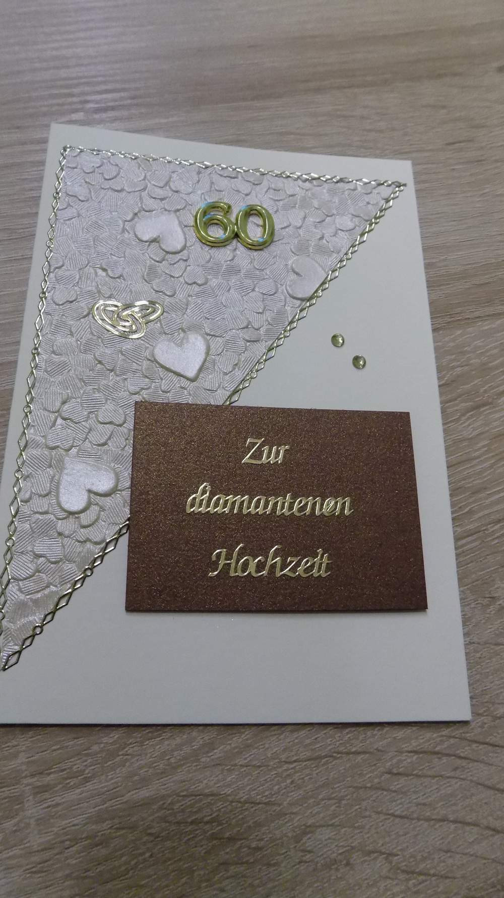 Zur Diamantenen Hochzeit
 3D Karten Glückwunschkarten zur Diamantenen Hochzeit