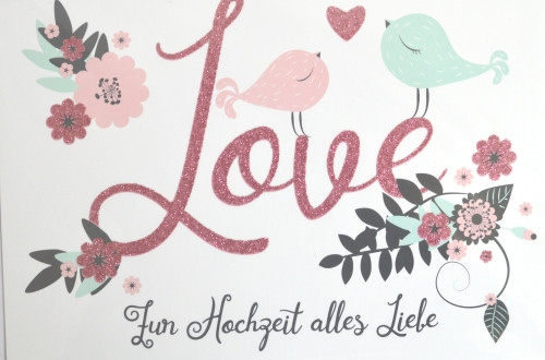 Zur Hochzeit Alles Liebe
 Berg Chalet line Shop Doppelkarte Zur Hochzeit alles