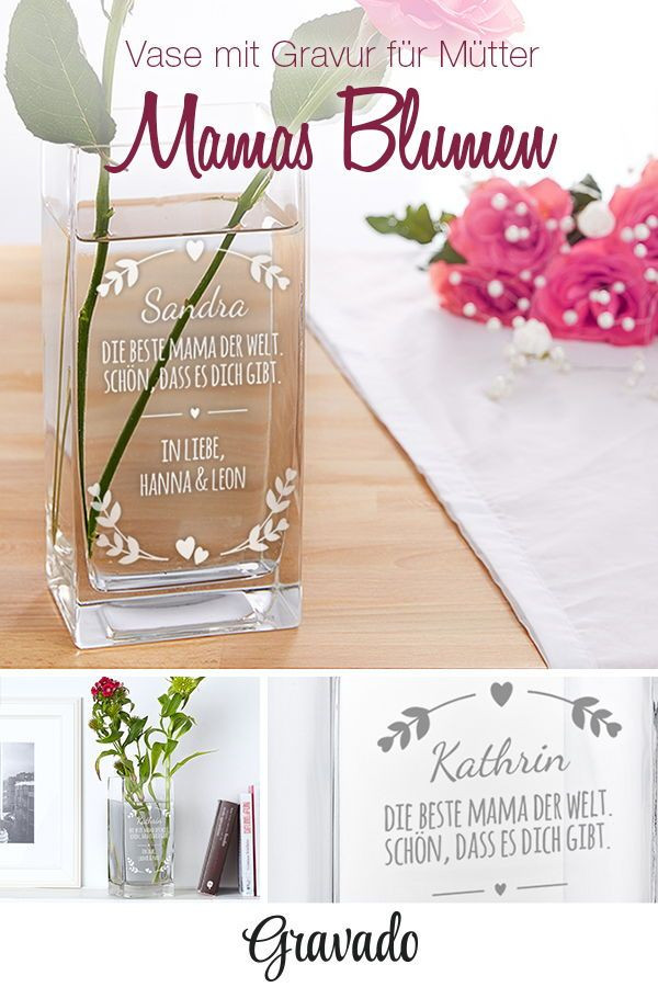 Geschenke Für Mamas
 Vase mit Gravur Beste Mama personalisiert