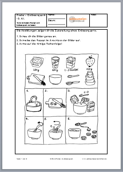 Vorgangsbeschreibung Arbeitsblatt Spannend Vorgangsbeschreibung Arbeitsblatt Um Deinen Tag Zu Verschönern Probe Vorgangsbeschreibung Erdbeerquark Lernund Übungshilfen Für